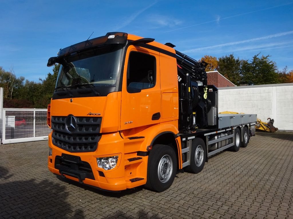 Nový Auto s hydraulickou rukou, Nákladní automobil valníkový/ Plošinový Mercedes-Benz 3751 Arocs Pritsche + HIAB 858 + JIB 8x2: obrázek 8