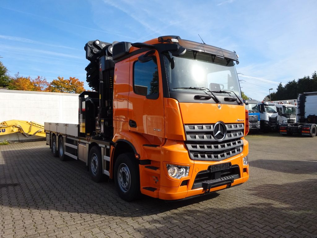Nový Auto s hydraulickou rukou, Nákladní automobil valníkový/ Plošinový Mercedes-Benz 3751 Arocs Pritsche + HIAB 858 + JIB 8x2: obrázek 13