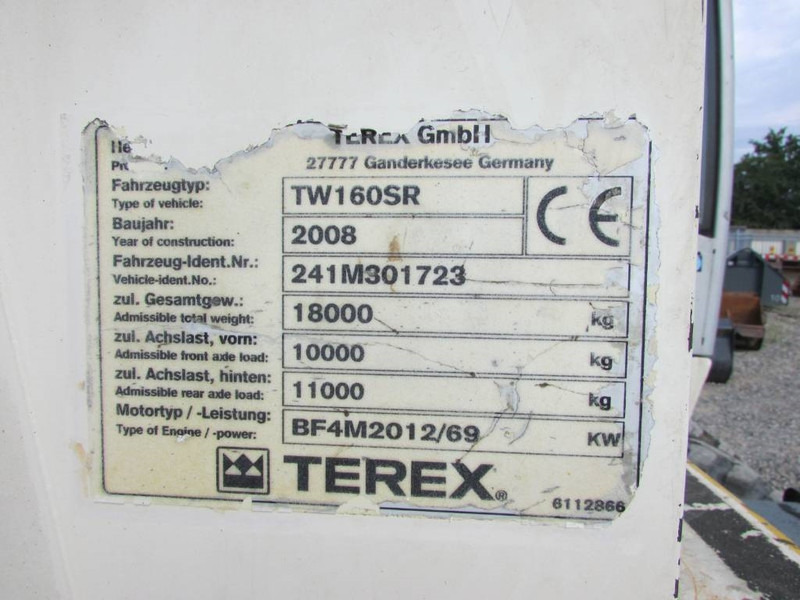 Kolesové rýpadlo Terex TW 160 SR Mobilbagger Umschlagbagger: obrázek 16