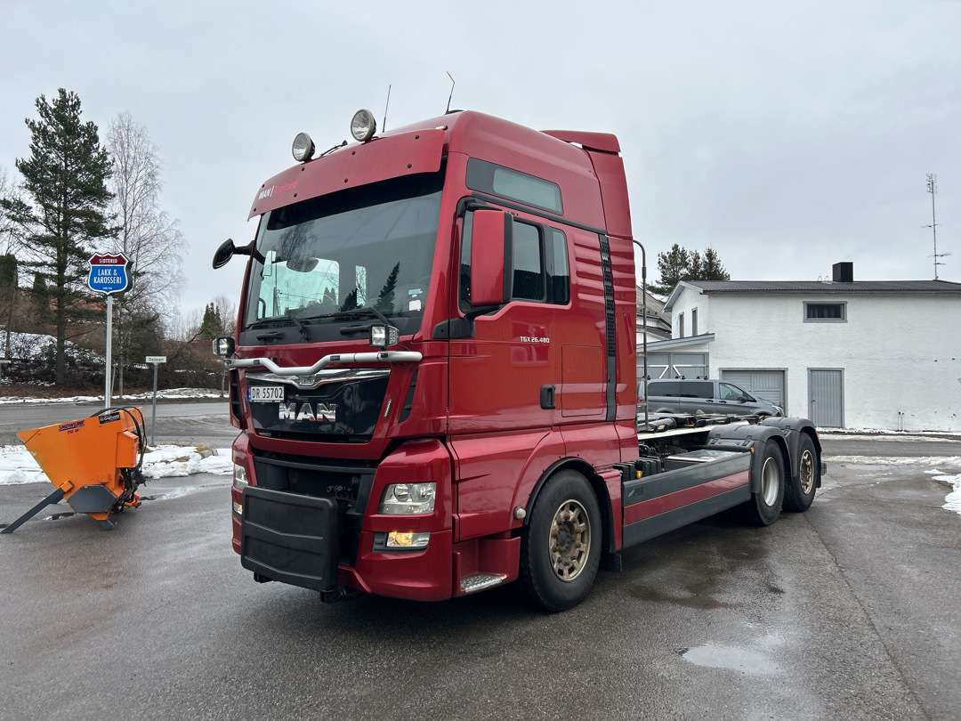 2014 MAN TGX 26.480 Krokbil EU-godkjent Euroklasse 6T - Hákový nosič kontejnerů: obrázek 1 2014 MAN TGX 26.480 Krokbil EU-godkjent Euroklasse 6T - Hákový nosič kontejnerů: obrázek 1