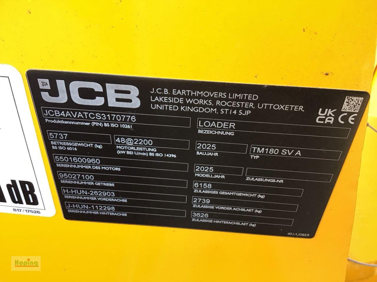 JCB TM180 AGRI - Teleskopický kolový nakladač: obrázek 5 JCB TM180 AGRI - Teleskopický kolový nakladač: obrázek 5