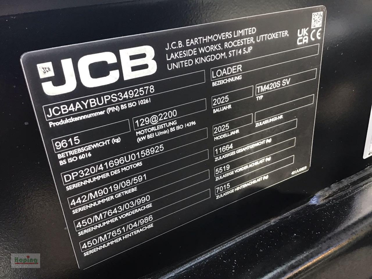 JCB TM420S AGRI - Stufe V - Teleskopický kolový nakladač: obrázek 4 JCB TM420S AGRI - Stufe V - Teleskopický kolový nakladač: obrázek 4