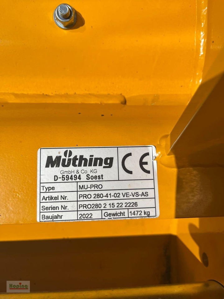 Müthing MU-Pro 280 - Mulčovač: obrázek 5 Müthing MU-Pro 280 - Mulčovač: obrázek 5