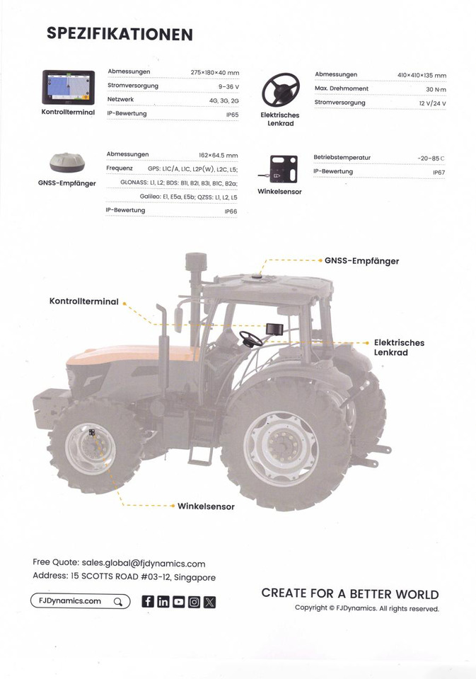 FJDynamics AT2 Automatisches GPS-Lenksystem für Traktoren - Příslušenství: obrázek 4 FJDynamics AT2 Automatisches GPS-Lenksystem für Traktoren - Příslušenství: obrázek 4