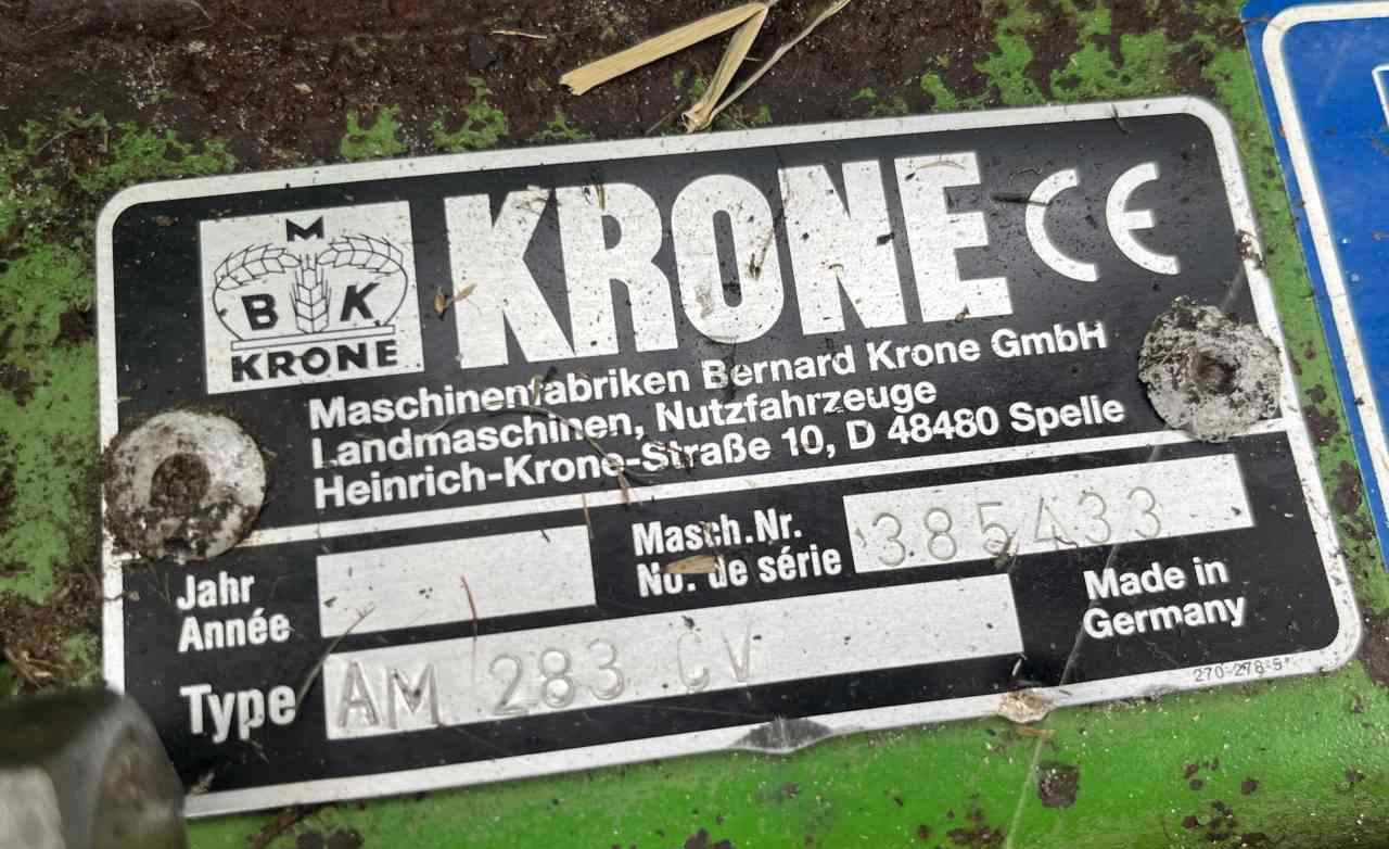 Krone AM283 CV schijvenmaaier Hooibouwmachines. - Žací stroj: obrázek 5 Krone AM283 CV schijvenmaaier Hooibouwmachines. - Žací stroj: obrázek 5