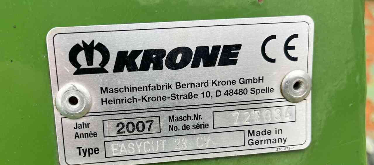 Krone Easycut 28 CV frontmaaier, schijvenmaaier, mower Hooibouwmachines - Žací stroj: obrázek 5 Krone Easycut 28 CV frontmaaier, schijvenmaaier, mower Hooibouwmachines - Žací stroj: obrázek 5