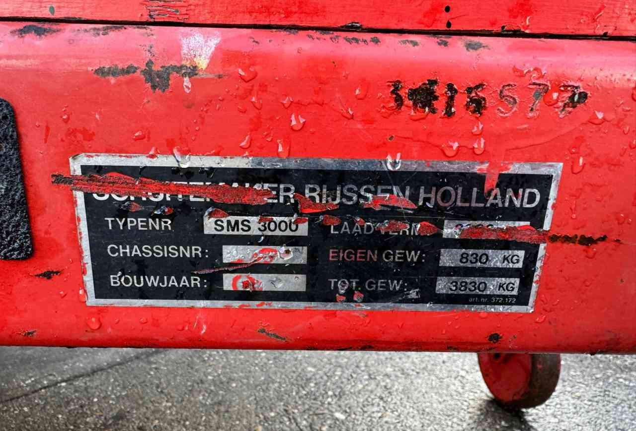 Schuitemaker SMS 3000 mestverspreider *Verkocht/sold* - Rozmetadlo chlévské mrvy: obrázek 5 Schuitemaker SMS 3000 mestverspreider *Verkocht/sold* - Rozmetadlo chlévské mrvy: obrázek 5