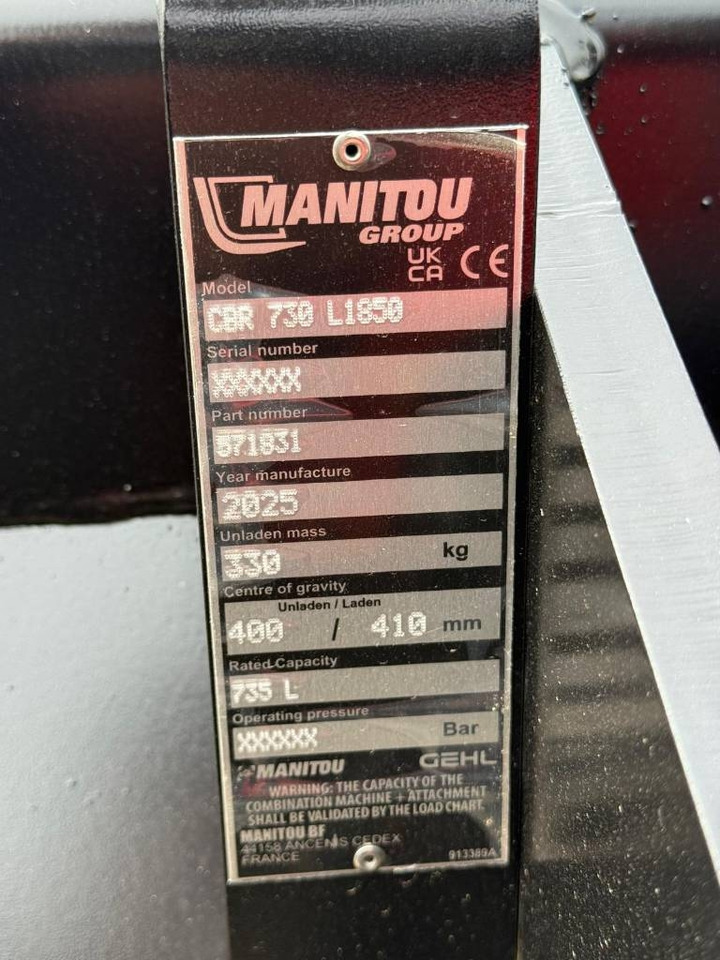 Nový Lžíce pro Stavební technika Manitou CBR 730/1850 571831 NEW 2025: obrázek 6