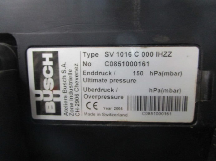 KOMPRESSOR BUSCH SV 1016 C 000 IHZZ - Náhradní díly pro Tiskařský stroj: obrázek 5 KOMPRESSOR BUSCH SV 1016 C 000 IHZZ - Náhradní díly pro Tiskařský stroj: obrázek 5