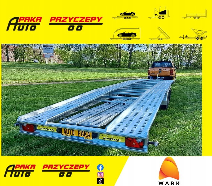 LAWETA Z NAJAZDAMI NA 2 AUTA 8,5x2M DMC 3500, 3 OSIE / CAR TRANSPORTER WITH RAMPS FOR 2 CARS 8.5x2M DMC 3500, 3 AXLES - Přívěs na přepravu automobilů: obrázek 1 LAWETA Z NAJAZDAMI NA 2 AUTA 8,5x2M DMC 3500, 3 OSIE / CAR TRANSPORTER WITH RAMPS FOR 2 CARS 8.5x2M DMC 3500, 3 AXLES - Přívěs na přepravu automobilů: obrázek 1