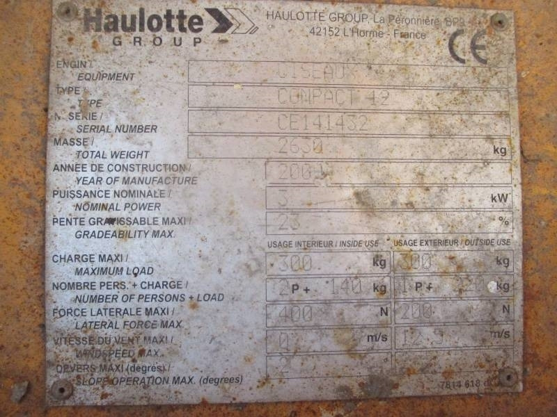 Haulotte Compact 12 - Nůžková plošina: obrázek 5 Haulotte Compact 12 - Nůžková plošina: obrázek 5