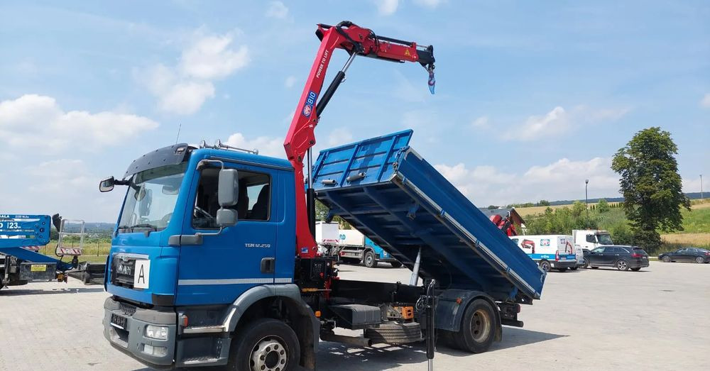 Auto s hydraulickou rukou, Nákladní automobil valníkový/ Plošinový MAN TGM BL 4x2 HDS HMF 810-K1 MCS + nowy żuraw kran crane: obrázek 9