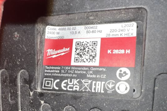 Démolisseur milwaukee K2628 - Stavební zařízení: obrázek 5 Démolisseur milwaukee K2628 - Stavební zařízení: obrázek 5