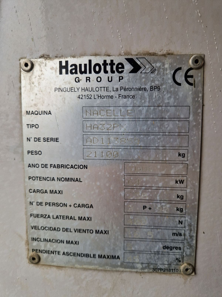 HAULOTTE HA 32 PX - Kloubová plošina: obrázek 5 HAULOTTE HA 32 PX - Kloubová plošina: obrázek 5