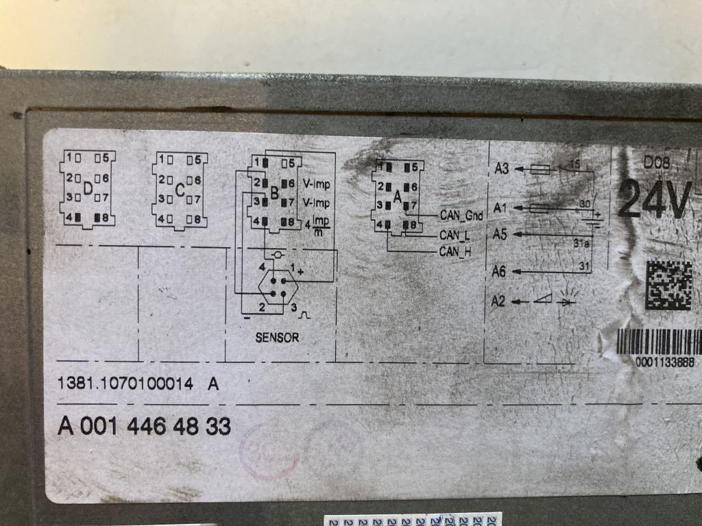 Mercedes-Benz VDO Kienzle Fahrtenschreiber 1381.1070100014 24V 1381 - Tachograf pro Nákladní auto: obrázek 2 Mercedes-Benz VDO Kienzle Fahrtenschreiber 1381.1070100014 24V 1381 - Tachograf pro Nákladní auto: obrázek 2