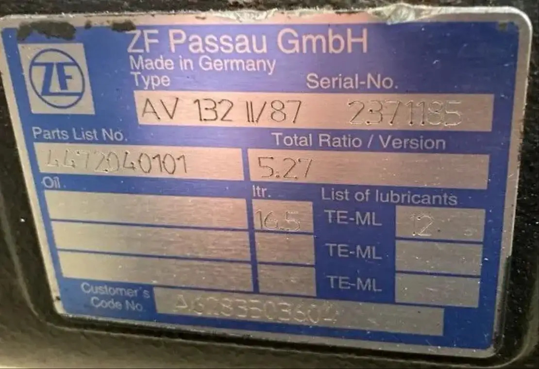 ZF Hinterachse ZF AV 132 II/87 4472040101 5,27 Citaro C2 A6283503604 - Zadní náprava pro Autobus: obrázek 3 ZF Hinterachse ZF AV 132 II/87 4472040101 5,27 Citaro C2 A6283503604 - Zadní náprava pro Autobus: obrázek 3