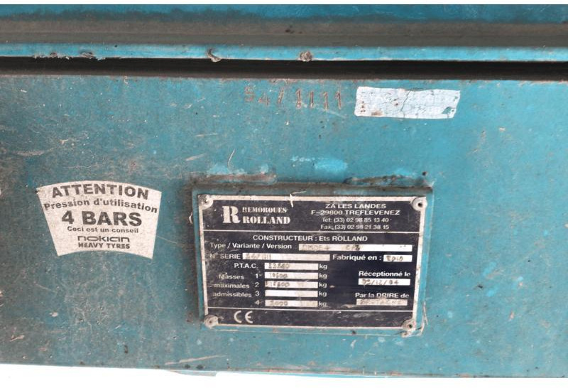 ROLLAND RS6835 - Zemědělský sklápěcí přívěs: obrázek 3 ROLLAND RS6835 - Zemědělský sklápěcí přívěs: obrázek 3