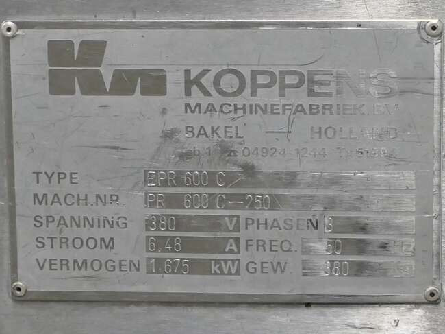 Koppens breading machine PR600C - Potravinářský stroj: obrázek 5 Koppens breading machine PR600C - Potravinářský stroj: obrázek 5