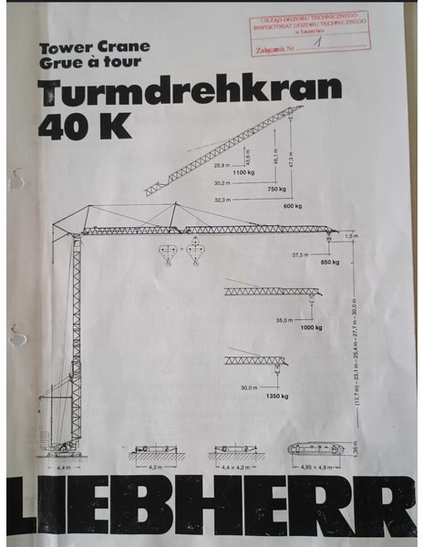 Liebherr 40K, 3x TS 30m HuH, perfect condition - Věžový jeřáb: obrázek 3 Liebherr 40K, 3x TS 30m HuH, perfect condition - Věžový jeřáb: obrázek 3
