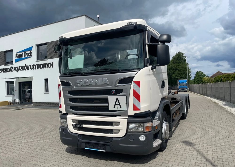 Scania R410 Hakowiec MEILLER RK20 65 - Hákový nosič kontejnerů: obrázek 1 Scania R410 Hakowiec MEILLER RK20 65 - Hákový nosič kontejnerů: obrázek 1