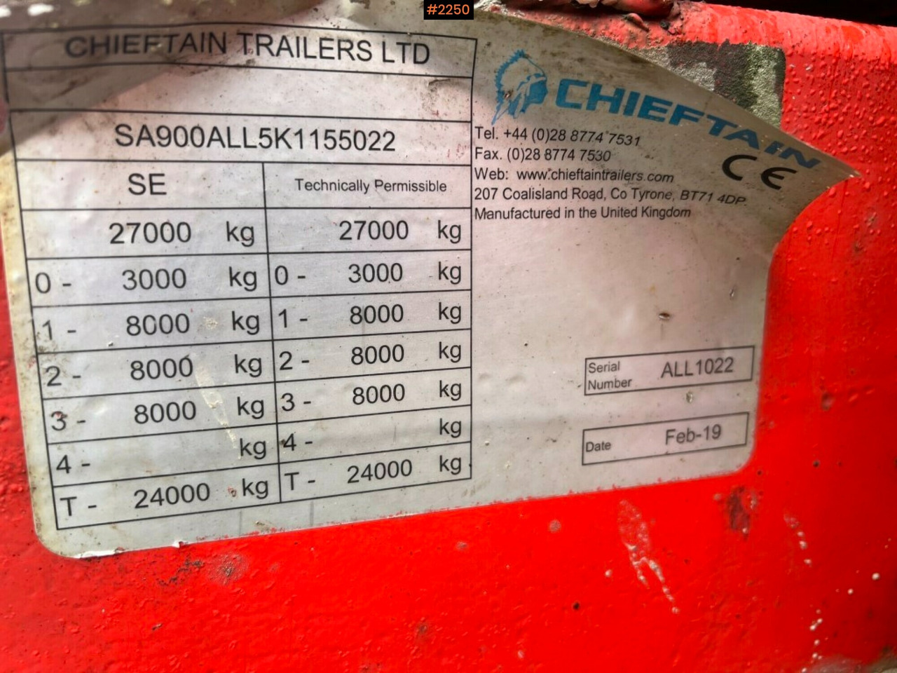 Podvalníkový přívěs Machine trailer - Chieftain Trailers LTD - For tractor: obrázek 12