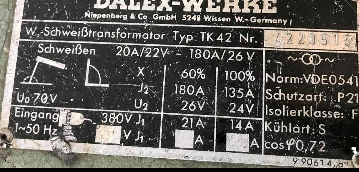 Schweißtransformator DALEX - Zařízení pro svařování: obrázek 2 Schweißtransformator DALEX - Zařízení pro svařování: obrázek 2