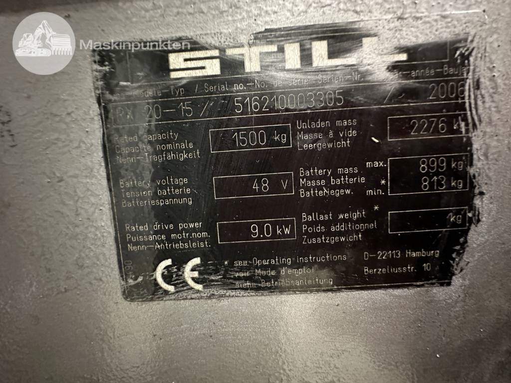 Elektrický vysokozdvižný vozík Still RX20-15: obrázek 18