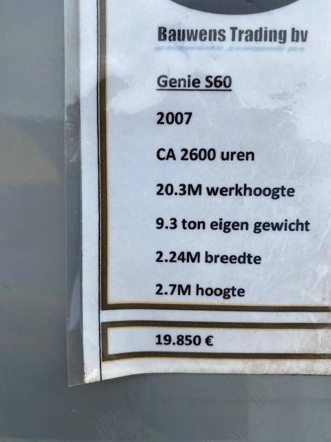 Genie S 60 - Teleskopická plošina: obrázek 5 Genie S 60 - Teleskopická plošina: obrázek 5