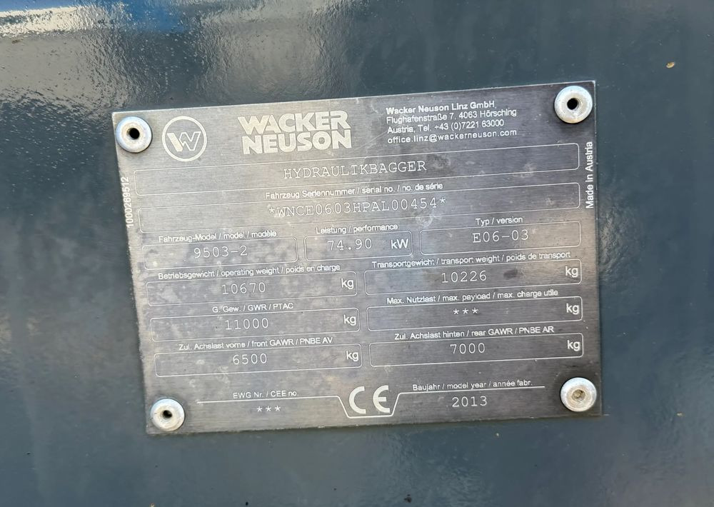 Kolesové rýpadlo Wacker Neuson 9503-2 TRZY ŁYŻKI: obrázek 12