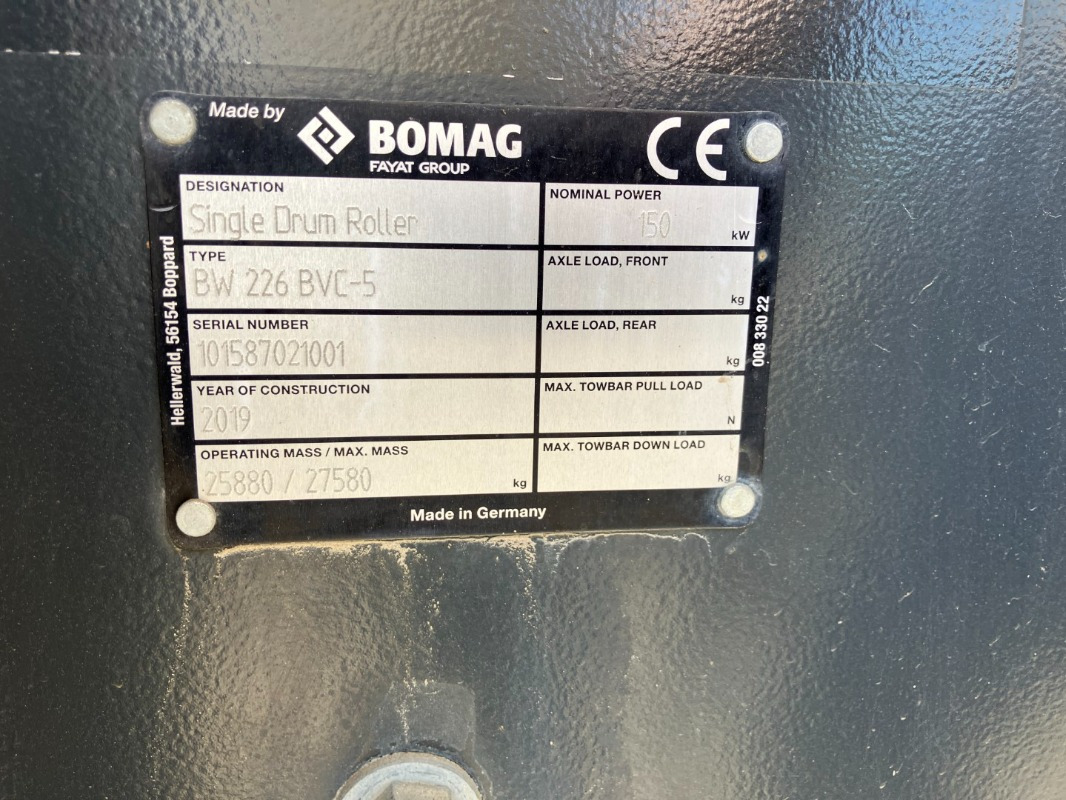 BOMAG DE BW 226 BVC-5 Stage V/Tier 4f - Válec: obrázek 5 BOMAG DE BW 226 BVC-5 Stage V/Tier 4f - Válec: obrázek 5