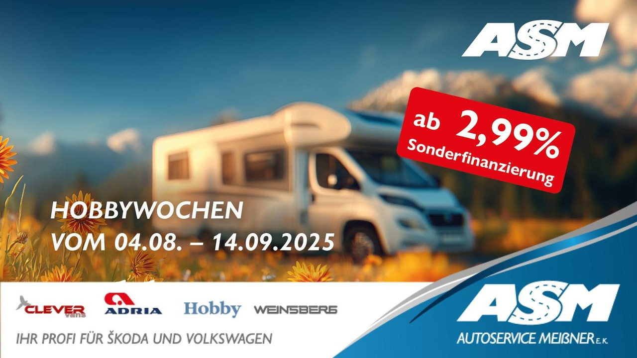 Hobby Optima T65 HFL ONTOUR *165PS*DACHKLIMA*MARKISE* - Polointegrovaný obytný vůz: obrázek 1 Hobby Optima T65 HFL ONTOUR *165PS*DACHKLIMA*MARKISE* - Polointegrovaný obytný vůz: obrázek 1