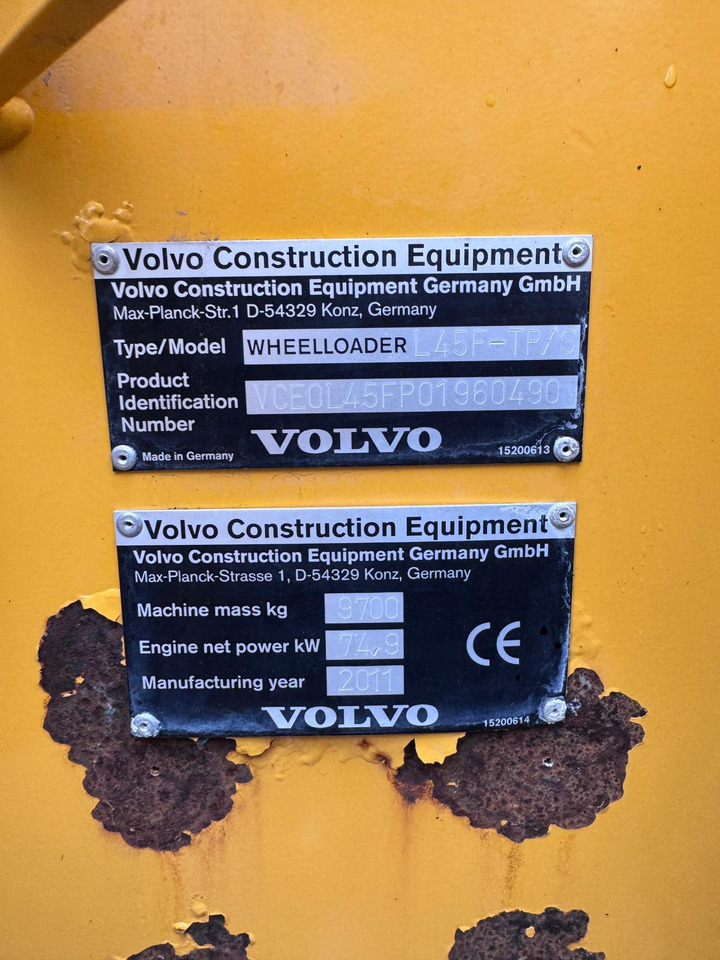 Kolový nakladač Volvo L45F-TP/S: obrázek 6