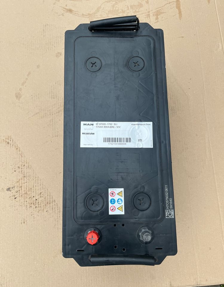 Akumulator MAN 175 Ah 900A 2025 rok - Elektrický systém pro Nákladní auto: obrázek 1 Akumulator MAN 175 Ah 900A 2025 rok - Elektrický systém pro Nákladní auto: obrázek 1