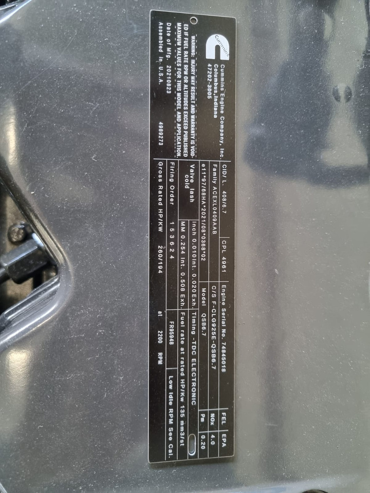 Cummins QSB6.7 CM850 CM2850 CPL4961 - Motor pro Stavební technika: obrázek 5 Cummins QSB6.7 CM850 CM2850 CPL4961 - Motor pro Stavební technika: obrázek 5