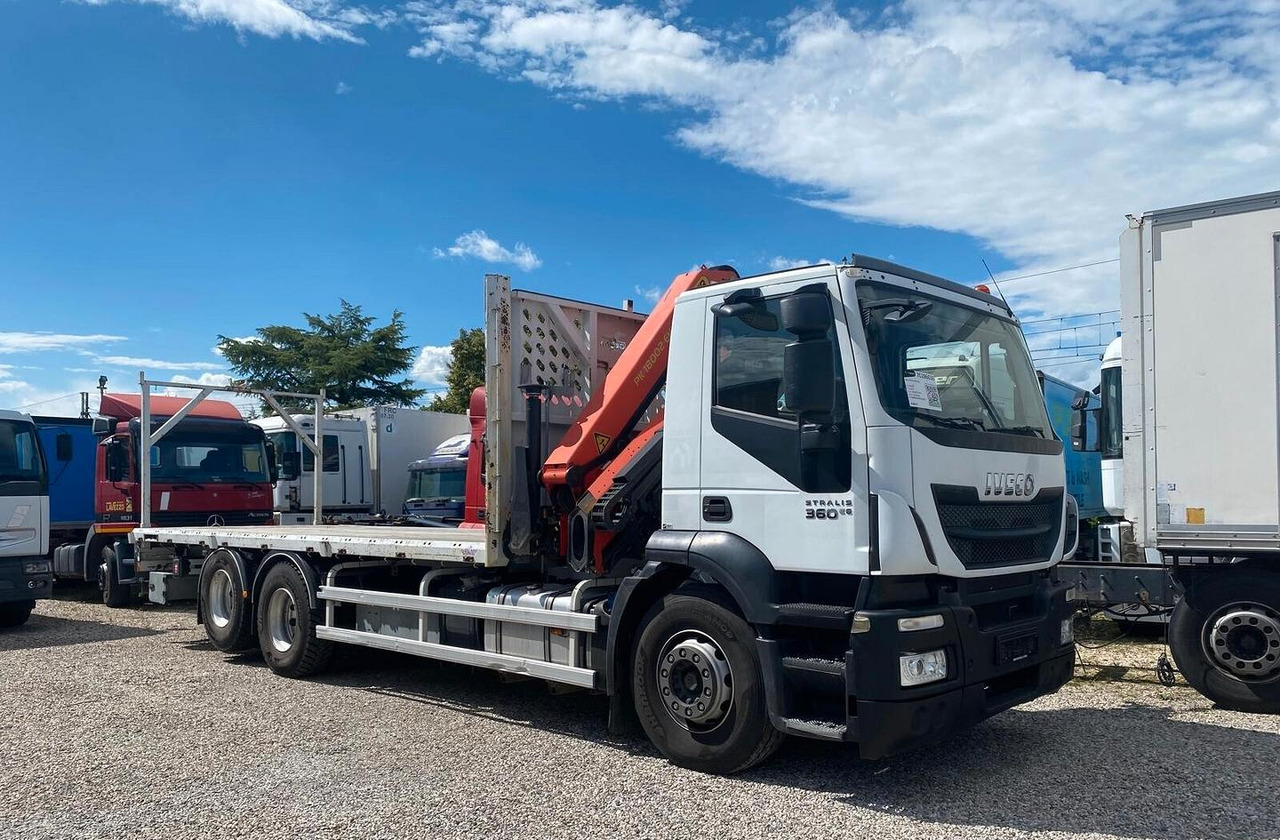 IVECO STRALIS 360 CASSONE FISSO E GRU PALFINGER - Nákladní automobil valníkový/ Plošinový, Auto s hydraulickou rukou: obrázek 1 IVECO STRALIS 360 CASSONE FISSO E GRU PALFINGER - Nákladní automobil valníkový/ Plošinový, Auto s hydraulickou rukou: obrázek 1