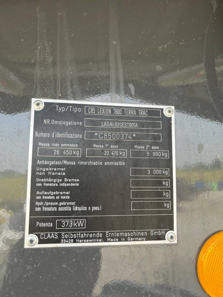 Sklízecí mlátička Claas LEXION 7600 TT: obrázek 8