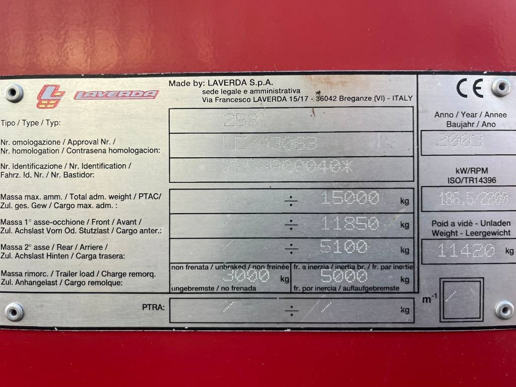 Laverda 25.50 - Sklízecí mlátička: obrázek 3 Laverda 25.50 - Sklízecí mlátička: obrázek 3