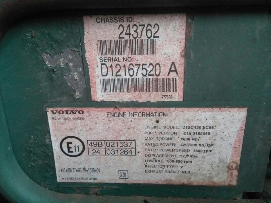 Volvo D12C   Volvo FH 12 - Motor pro Nákladní auto: obrázek 4 Volvo D12C   Volvo FH 12 - Motor pro Nákladní auto: obrázek 4