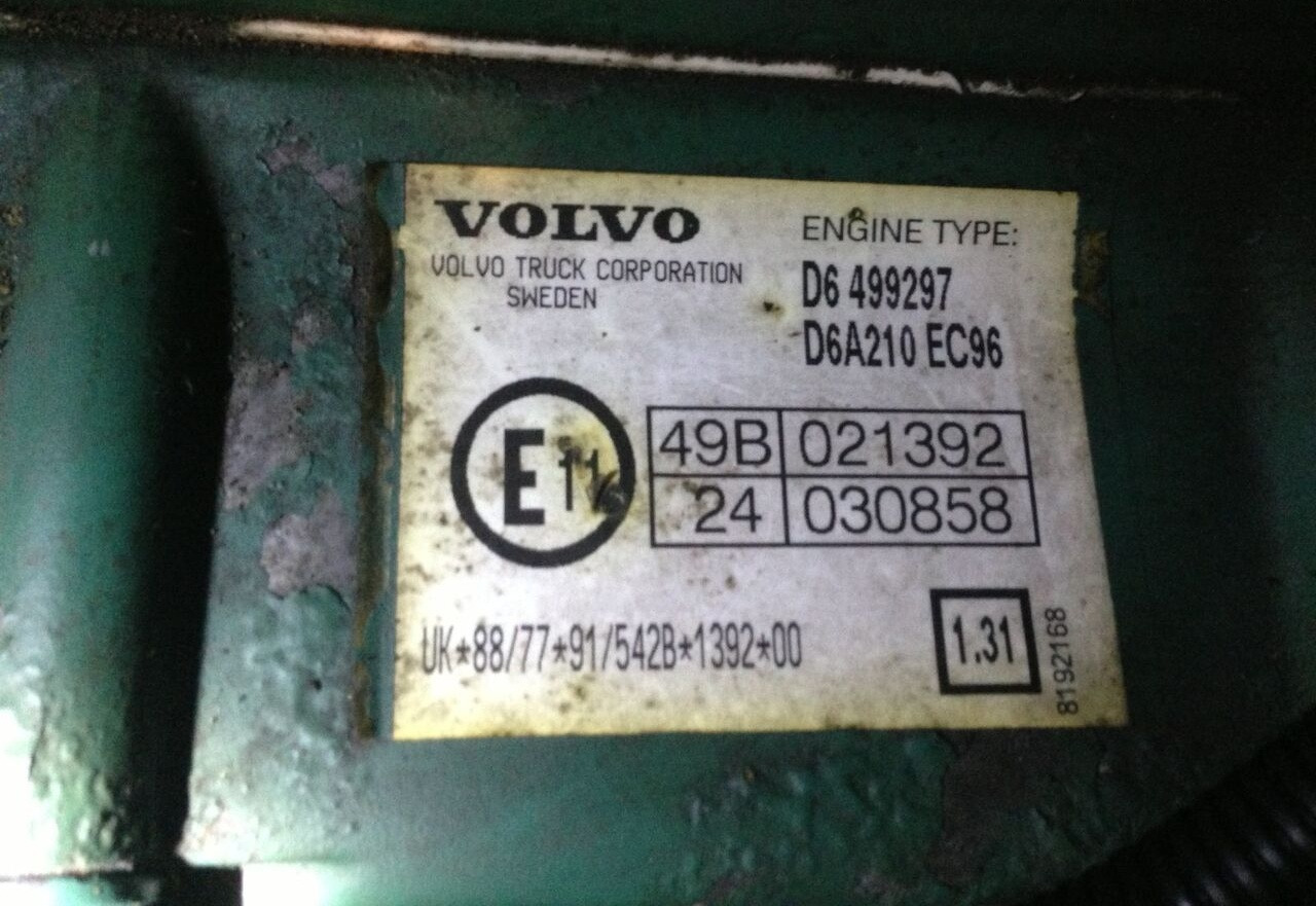Volvo FL 612 D6A 210 E2 Volvo FL - Motor pro Nákladní auto: obrázek 2 Volvo FL 612 D6A 210 E2 Volvo FL - Motor pro Nákladní auto: obrázek 2