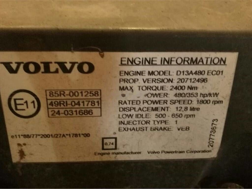 Volvo D13A 480 Volvo FH13 - Motor pro Nákladní auto: obrázek 5 Volvo D13A 480 Volvo FH13 - Motor pro Nákladní auto: obrázek 5