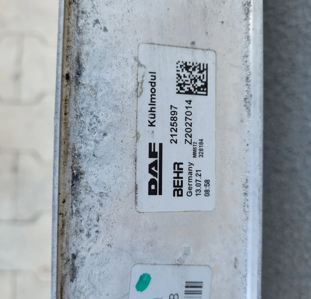INTERCOOLER DAF XF 106 ORYGINAŁ 2021R 2125897 - Chladící systém: obrázek 3 INTERCOOLER DAF XF 106 ORYGINAŁ 2021R 2125897 - Chladící systém: obrázek 3
