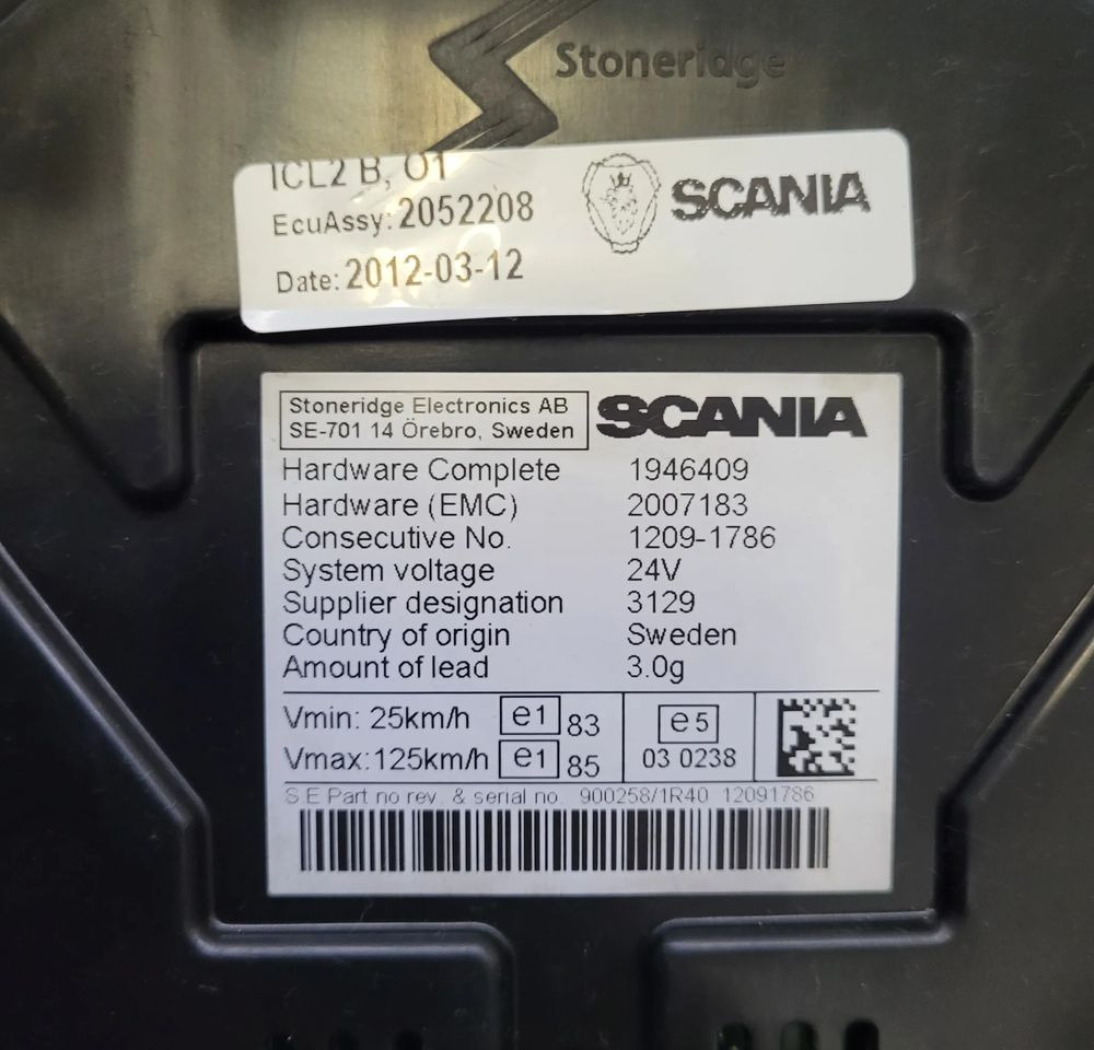 LICZNIK SCANIA R CP OM 2052208 CHWALIM116 - Palubní deska pro Nákladní auto: obrázek 3 LICZNIK SCANIA R CP OM 2052208 CHWALIM116 - Palubní deska pro Nákladní auto: obrázek 3