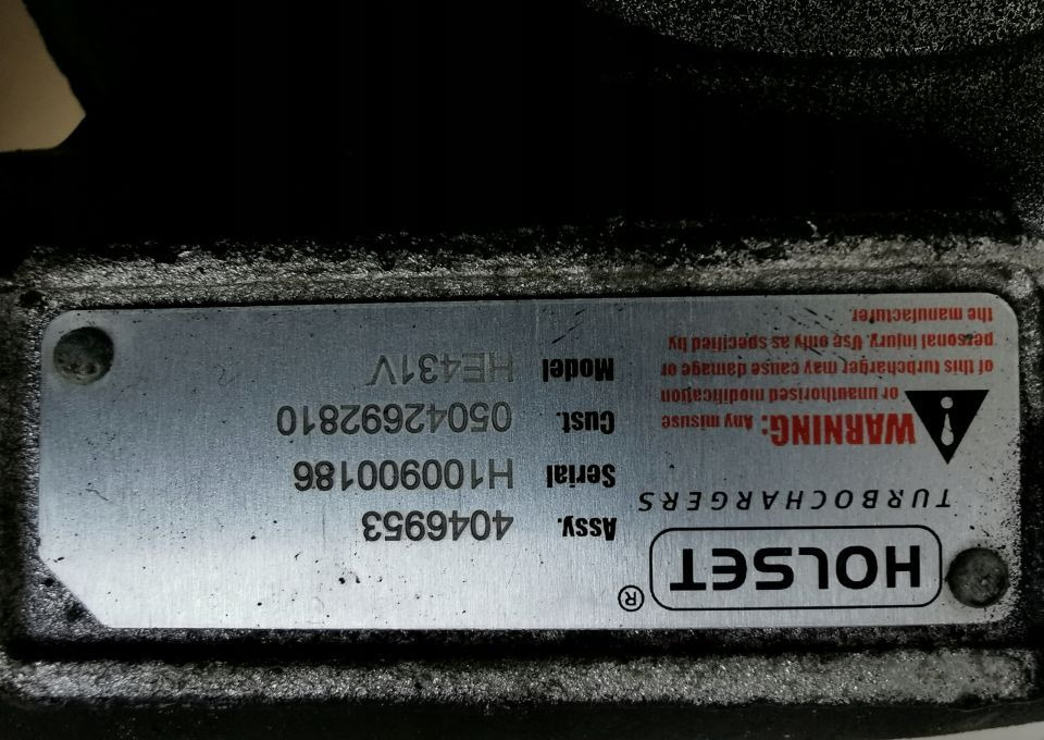 TURBINA IVECO STRALIS TRAKKER CURSOR 8 05042692810 - Turbodmychadlo pro Nákladní auto: obrázek 2 TURBINA IVECO STRALIS TRAKKER CURSOR 8 05042692810 - Turbodmychadlo pro Nákladní auto: obrázek 2