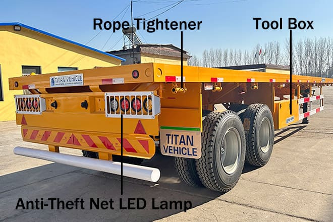 TITAN 2 Axle 40 Ft Flatbed Trailer for Sale in Uganda - Návěs valník/ Plato: obrázek 5 TITAN 2 Axle 40 Ft Flatbed Trailer for Sale in Uganda - Návěs valník/ Plato: obrázek 5