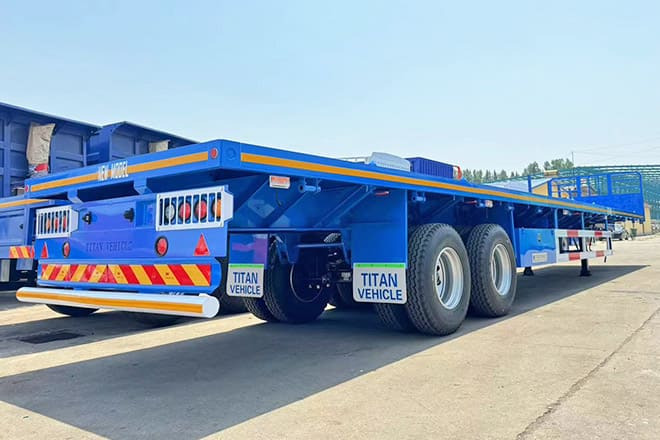 TITAN 2 Axle 45 Ft Flatbed Trailers for Sale in Algeria - Návěs valník/ Plato: obrázek 4 TITAN 2 Axle 45 Ft Flatbed Trailers for Sale in Algeria - Návěs valník/ Plato: obrázek 4