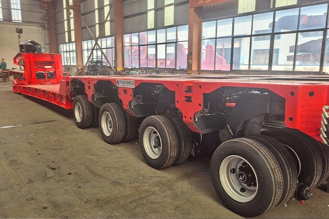TITAN 4 Axle Extendable Lowboy Trailer for Sale in Nigeria - Podvalníkový návěs: obrázek 2 TITAN 4 Axle Extendable Lowboy Trailer for Sale in Nigeria - Podvalníkový návěs: obrázek 2
