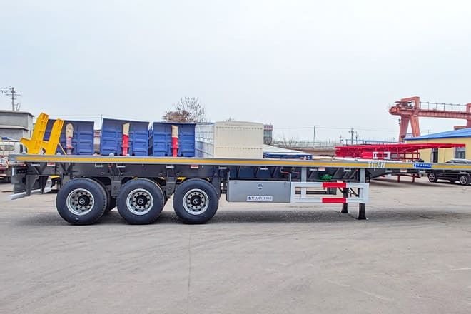 TITAN Tri Axle 40Ft Flatbed Trailer Price for Sale in Sierra Leone - Návěs valník/ Plato: obrázek 2 TITAN Tri Axle 40Ft Flatbed Trailer Price for Sale in Sierra Leone - Návěs valník/ Plato: obrázek 2
