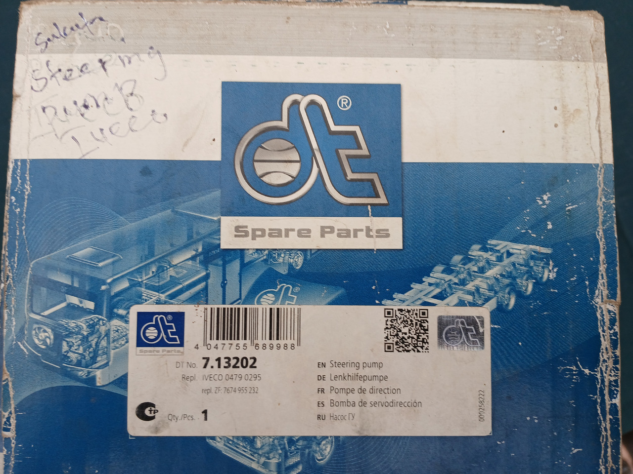 Steeringpump DT 713202 for IVECO  - Čerpadlo hydraulického zesilovače: obrázek 2 Steeringpump DT 713202 for IVECO  - Čerpadlo hydraulického zesilovače: obrázek 2