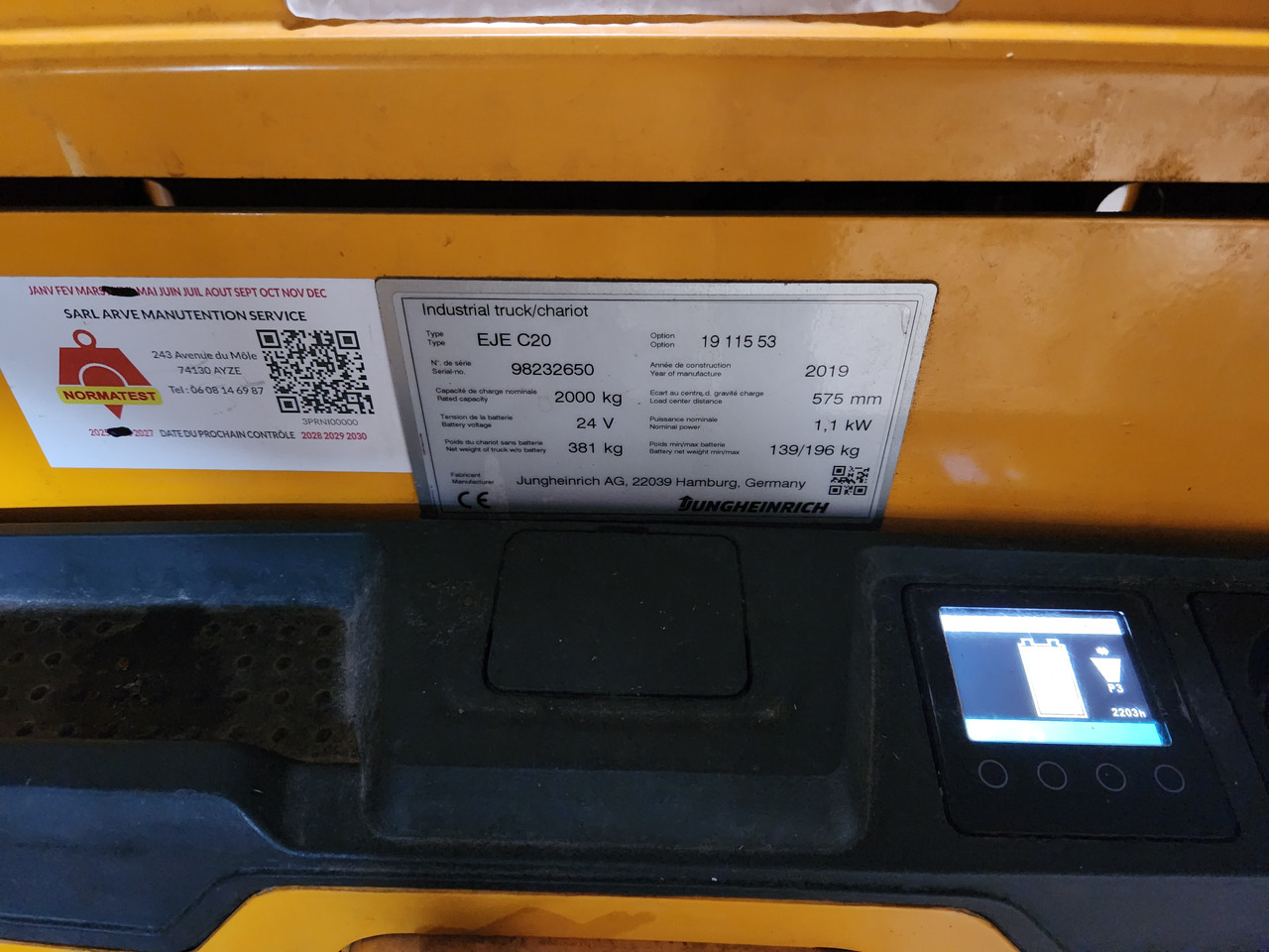 JUNGHEINRICH EJEC20 - Paletový vozík: obrázek 3 JUNGHEINRICH EJEC20 - Paletový vozík: obrázek 3