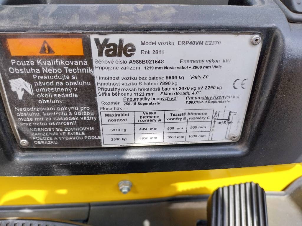 Elektrický vysokozdvižný vozík Yale ERP40VM: obrázek 6 Elektrický vysokozdvižný vozík Yale ERP40VM: obrázek 6